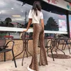 Women's Jeans Long Style TemperamenT Socialite Leopard Print Flared SportS Pants Showing Leg Length And Slimming Fashion