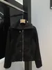 2024 Yeni Bahar Sonbahar Milan Pist Ceketleri Yakıt Boyun Uzun Kollu Marka Aynı Stil Mağazalar Kadın Tasarımcı Dış Giyim 1221-5