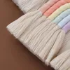 6 Camadas Macrame Decoração de parede do arco -íris para quarto de berçário Baby Kids Rooms