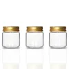 32pcs 50ml 47*50mm Small Glass Bottles with Golden Aluminum Lids Spice Bottles Pill Container Candy Jars Vials for Wedding Gift