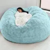 Couvoirs de chaise D72x35in Giant Fur Bean Sac Cover Big Round Soft Fluffy Faux Beanbag Sofa Lyza Bed Living Room Furniture Drop5257817