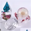 Mögel hartsgjutning formar Sile Epoxy mod sfär kub pyramid diamant för polymer lera hantverk smycken gör droppleverans dhgarden dhabg