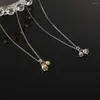 سلاسل S999 قلادات فضية للنساء الأنيقة جودة عالية الجودة الأصلية K Gold Chain Lily of the Valley Pendant Associory Jewelry Luxury Jewelry