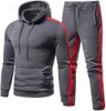 Tracksuits heren heren trackpakken 2 -delige 2021 herfst winter jogging pakken sets sweatsuits hoodies jassen en atletische broek mannen kleding t231221