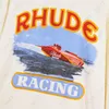 メンズジャンパーデザイナーハーディーマンのためのrhudeパーカースウェットシャツアメリカンヴィンテージオールドパターンヨットプリントセーターメンズパーカー