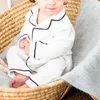 Macacão de bebê meninos meninas sono jogar pijamas algodão orgânico manga longa macacão botão para baixo nascido sleepsuit pjs 231220