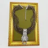 Halsband örhängen set qingdao tung industri retro stil konstnärligt glas multi-lagers standard lättnad västerländsk