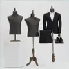 Mannequin 2Style Male Body Half Length Model Suit Trousers Rack Display Clothing Store Wood Dase Adjustable Height One Pie Drop De271m