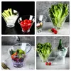 Servis uppsättningar 2 st Fruit Bowl Kitchen Accessory Simple Storage Table Berfores transparent multifunktionell