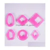 Molds Sile Resin Molds Jewelry Casting Mods Transparent Uv Ear Pendant Charm Mold With Hole Diy Craft Making Drop Delivery J Dhgarden Dhkua