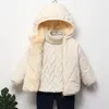 Bebê crianças casacos de inverno engrossar jaquetas para meninos quente pelúcia outerwear meninas pele com capuz criança crianças roupas snowsuit 231220