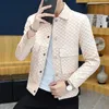 Men's Jackets 2023- Fashion Gentleman Slim Casual Solid Color British Style Patchwork Elegant Korean Version Host Lapel Jacket