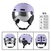 Nieuwe buitensport Ski -helm Snow Mirror Integrated Men's and Dames Ski Ski Snow Helmet Single Board Warm and Safe