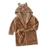 Autumn Winter Kids Hooded Bathrobe Baby Boys Girls Cartoon Rabbit Flannel Pajamas Children Soft Bath Robe Nightgown Bath Rob 231221