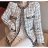 "Stylish Vintage Plaid Cardigan für Frauen - Trendy O -Neck Long Sleeve Open Stitch Modes Coat, perfekt für Runway -inspirierte Looks"