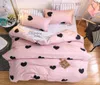 Amerikansk stil sängkläder set ab sido säng set super king size sängkläder rosa täcke täcke set hjärta hem sängkläder kvinnor sängkläder y209925496