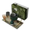 Teaware Sets Handmade Home Easy Clean Matcha Tea Set Tool Stand Kit Bowl Whisk Scoop Gift Ceremony Traditional Japanese Accessories W5049