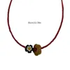 Pendant Necklaces Floral Collar Necklace Velvets Flower Clavicle Chains Beaded Ornaments