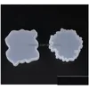 Molds Sile Mold Agate Geode Coaster For Cup Epoxy Resin Art Edge Crystal Mod Crafting Drop Delivery Jewelry Jewelry Tools Equ Dhgarden Dhbkg