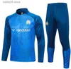 Fans toppar tees 2023 2024 Marseilles Soccer trasksuit Payet Guendouzi Kamara Football Training Suit Olympique de 23 24 Marseilles Survetement Sportwear Men Kids M