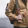 Maden M1942 Giacche da uomo Marrone Bomber da volo militare Cappotto da serbatoio Pilota vintage Monociclo Colletto da giacca Abbigliamento uomo 231220