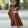 Ethnic Clothing Muslim Maxi Dresses For Women Arabian Simple Loose Solid Elegant Dubai Turkey Islamic Temperament Plain Abayas