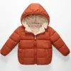 Детские куртки для мальчиков, зимние толстые пальто, теплая кашемировая верхняя одежда для девочек, куртка с капюшоном, детская одежда, пальто для малышей, 16 лет 231220