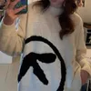 Erkek Sweaters Erkek Kazak Aphex Twin Kış Kış Büyük Boy Vintage Uzun Kol Üstleri Jumper Kazak Y2K Sokak Giyim Grafik Moda Giysileri J231220