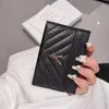 Luxury Designer Caviar Card Holder äkta lädermynt Purse Fashion Man Womans Bronze Y Purses Credit Cards Pockets Wallet Bag Girls Travel Passport Holders