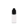 E-Liquid-PET-Tropfflasche mit bunten kindersicheren Verschlüssen, langen, dünnen Spitzen, durchsichtige Plastiknadelflaschen, 5 ml, 10 ml, 15 ml, 20 ml, 30 ml, 50 ml, Ginsa