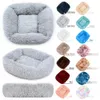 Square Cat's House Bed for Cats Dog Mat Warm Sleep Cat Cushion Dog Puppy Couch For Dogs Basket Plysch Pet Accessories Winter 231221