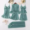 Women's Sleepwear Print Pajamas Suit Silk Satin Homewear Sets Sexy V-Neck Strap Intimate Nightwear Fashion Comfort Pyjama