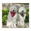 犬のアパレル卸売50pcs/lot dog apparelクリスマスホリデー子犬ペットバンダナスカラースカーフ腰y01ドロップデリバリーホームガーデンPe dhitp