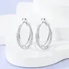 Pendientes de aro Plata de Ley 925 mariposa multianillo amor circonita coloreada accesorios de moda femenina