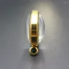 Pendant Necklaces 25mm Golden Curved Glass Living Memory Locket Floating Necklace For Women Stainless Steel Jewelry Making