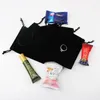 Jewelry Pouches 10pcs/lot 5 7cm 7 9cm 9 12cm Black Packaging Pouch Velvet Drawstring Bag For Gift Small Treat Fast Delivery