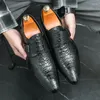 Kleidschuhe Klassische Business Herren Hochwertige Mode Elegante formelle Hochzeitsschuhe Weiche Männer Slip On Büro für Schwarz