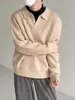 Męskie swetry odcień era dzianina sweter mężczyźni stary pieniądze na całym świecie swobodne pulovery dla mężczyzny jesień zima khaki topy męskie krajem koreańskie j231220