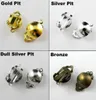 100pclot Round Ball Pad Clip Haken auf Ohrringbefindungen Goldsilverbronzedull Silber PLT8594911