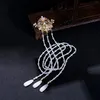 ヘアクリップエスニックスタイルの艶をかけられた花パールレトロハンフ織りガウンドレスヘアスタイルメーカーツール用のジュエリー