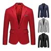 Costumes masculins Business Blazer Blazer Pocket Pocket Soft Soft Suit Veste pour les rencontres