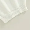 Maglione casual a maniche corte per bambini, moda, tinta unita, girocollo, pullover, maglieria 240103