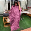 Abbigliamento etnico Abiti africani per le donne Primavera Estate Tinta unita O-collo Plus Size Abito lungo Abiti maxi