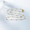 Ücretsiz teslimat İspanyol ayı mücevher 2023 yeni tatlı moda platin diy kolye takı kadınlar için hediye hazır stok damla