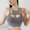 Outfit da yoga Soisou Sexy Women's Sports Bra Top Women Stretto Elastic Gym Sport Yoga Bras Bralette Crop Top Top Rimovibile 13 Colorsl231221