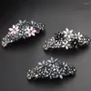 Hair Accessories Retro Rhinestone Pin For Women Vintage European Style Floral Clip Aesthetic Barrettes Girls Headwear