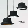El yapımı yün keçe şapka kolye lambası kumaş alüminyum kapak süspansiyon ışığı restoranı el yemek salonu odası couture mağazası asılı 2624
