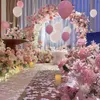 3 Head Oil Målning Dahlia Spring Dahlia Hotel Wedding Decoration Flower Arrangement Road Guide Welcome Arch Simulation Flower Y-