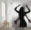 Zasłony prysznicowe 3D Digital Drukuj Halloween Liner z 12 haczykami Wodoodporny ekran Gruby projekt do łazienki Toalet9266571