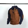 Herenhoodies Heren Sweatshirt met contrasterende kleur Herfst Winter Opstaande kraag met raglanmouwen Zacht los voor mannen